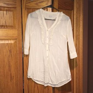 White Mid Length Shirt